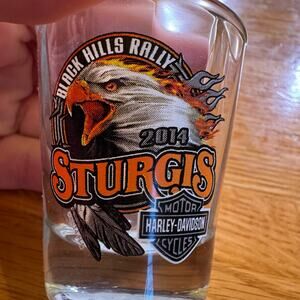 Harley Davidson Sturgis Black Hills Annual Rally 2014 Shot Glass Bikers
